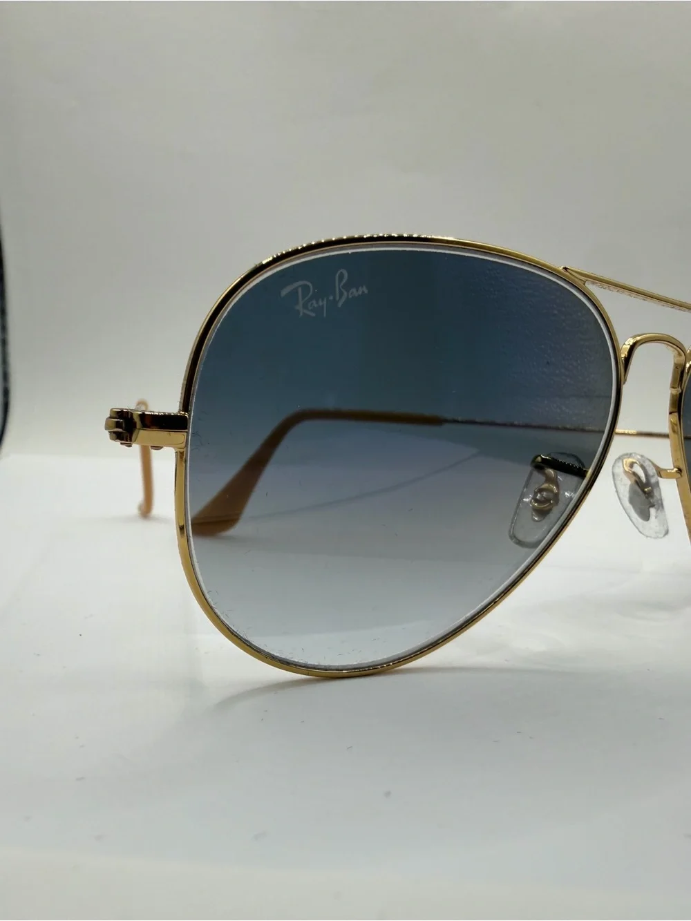 Ray-Ban Aviator Large Metal 001/3F Gold Blue Gradient NWT